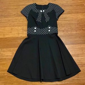 Hell Bunny Vixen Polka Dot Black White Pinup Dress